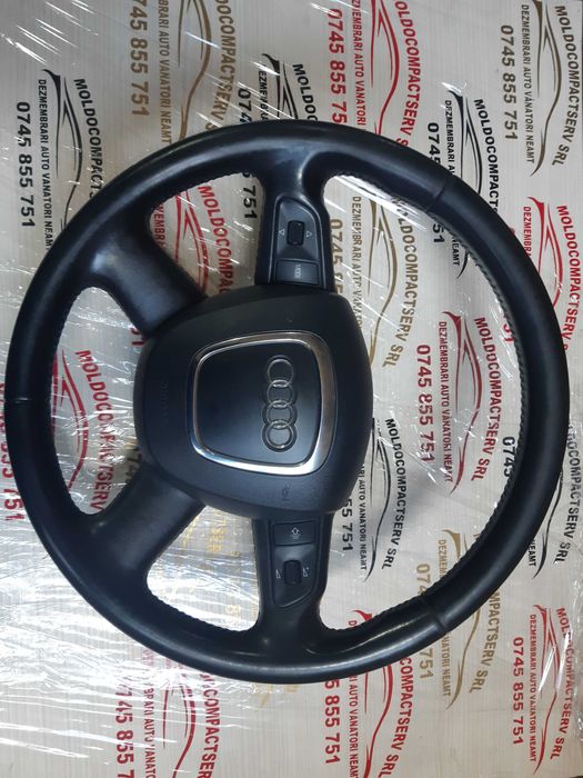 Volan multifunctional 4 spite piele cu comenzi si airbag AUDI A6 C6 A4