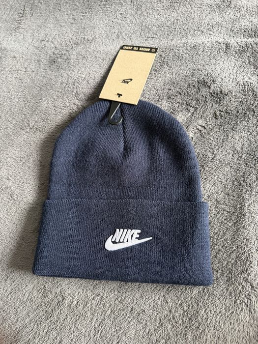 Nike Peak beanie caciula unisex bleumarin cu logo mic brodat OS noua originala