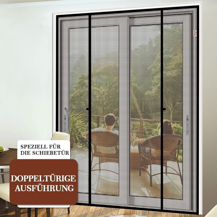 200х240см Магнитни комарници, мрежа за двойна врата против комари