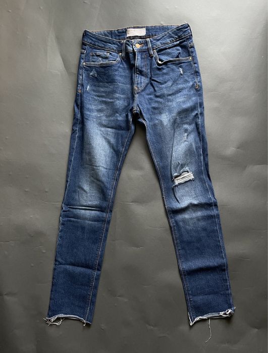 Bershka Skinny Jeans Albastrii | Barbati | 38