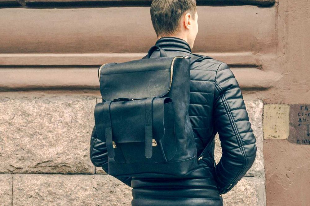Rucsac din piele naturală. Rucsac pentru laptop. Leather Laptop backpack