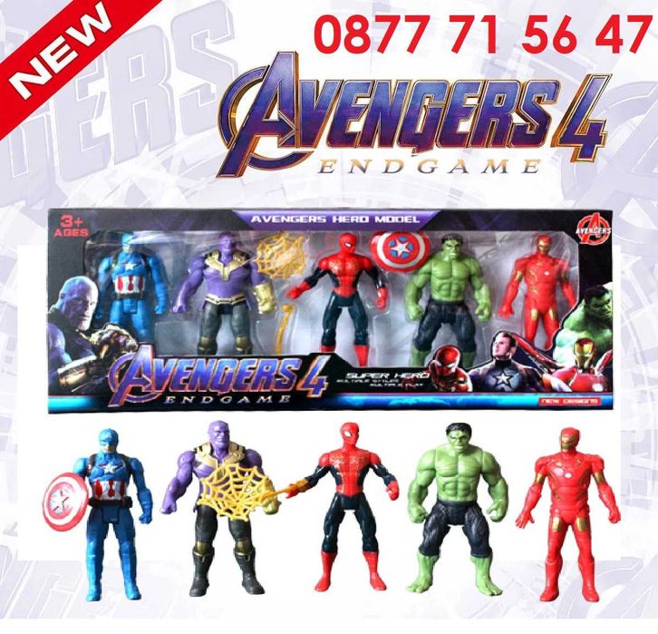 Фигурки AVENGERS фигури Спайдър Танос Хълк Капитан Америка Отмъстители