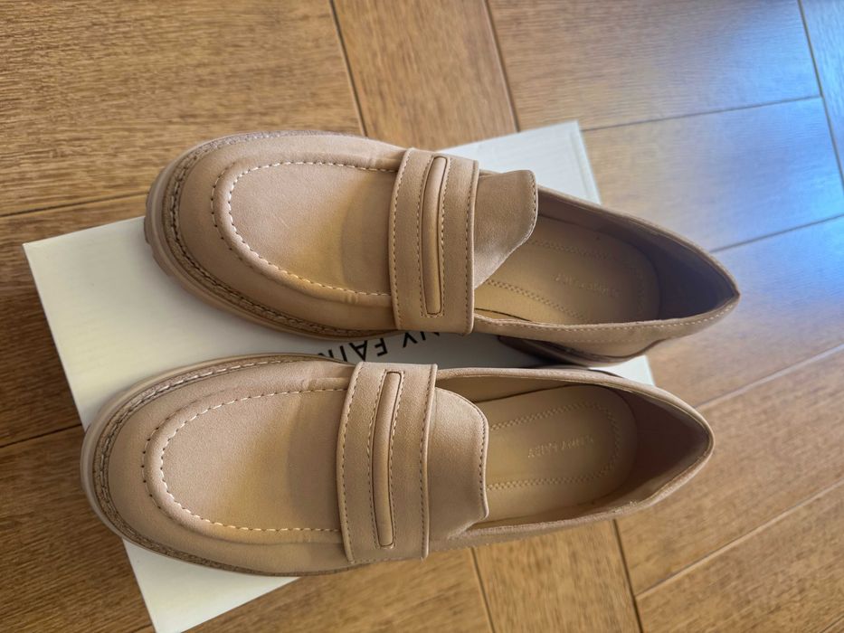 Mocasini CCC bej, piele întoarsă, mărimea 40 - 120 lei