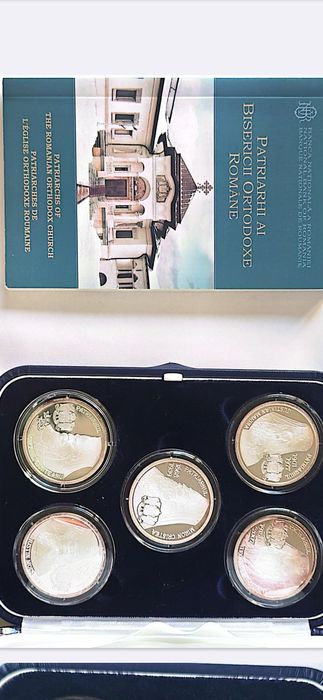 Colecție completă monede argint – Patriarhii Bisericii Ortodoxe Române