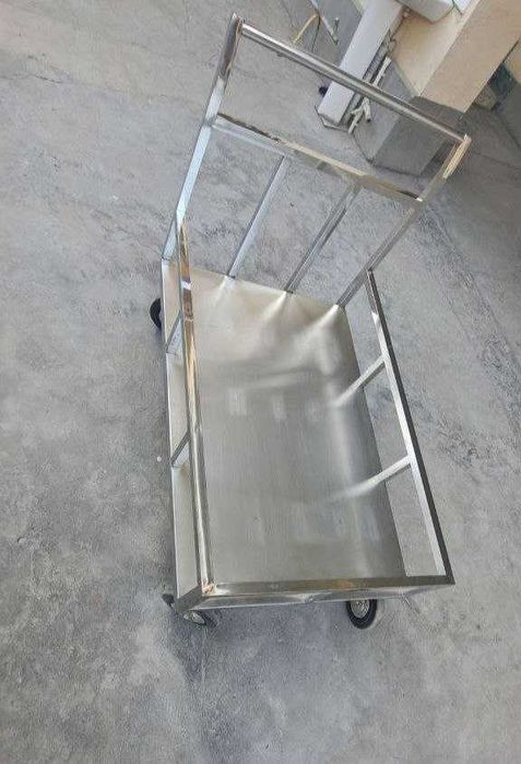 Тележка арава из нержавейки для пищевых продуктов. Тачка