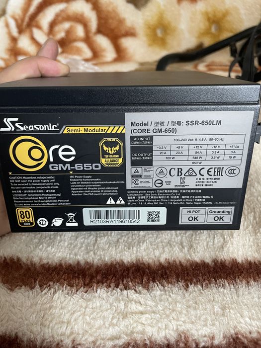 Sursă Semi-Modulară Seasonic Core GM-650, 650W, 80+ Gold
