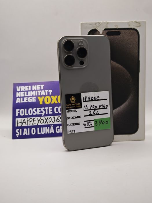 15 Pro Max 256 Gb 95% Bateria originala