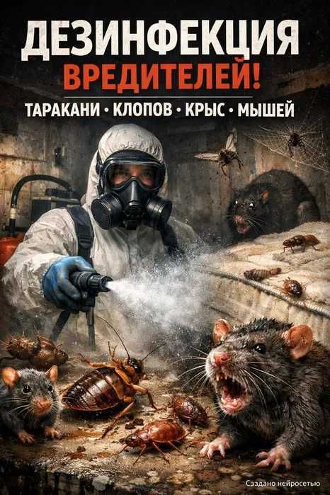 ‼️‼️‼️ Дезинсекция  Уничтожение ТАРАКАНОВ и КЛОПОВ