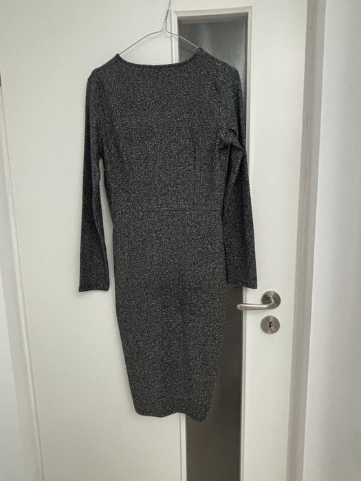 Rochie Orsay gri-metalizat