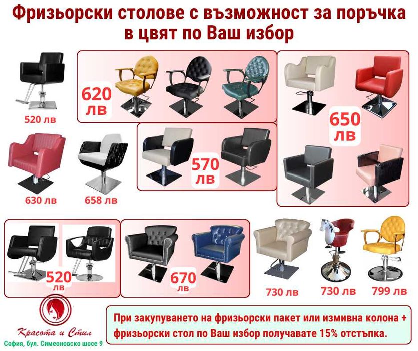 Фризьорско, бръснарско, козметично оборудване