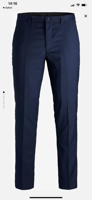 Jack & Jones pantaloni cu dunga Franco bleumarin