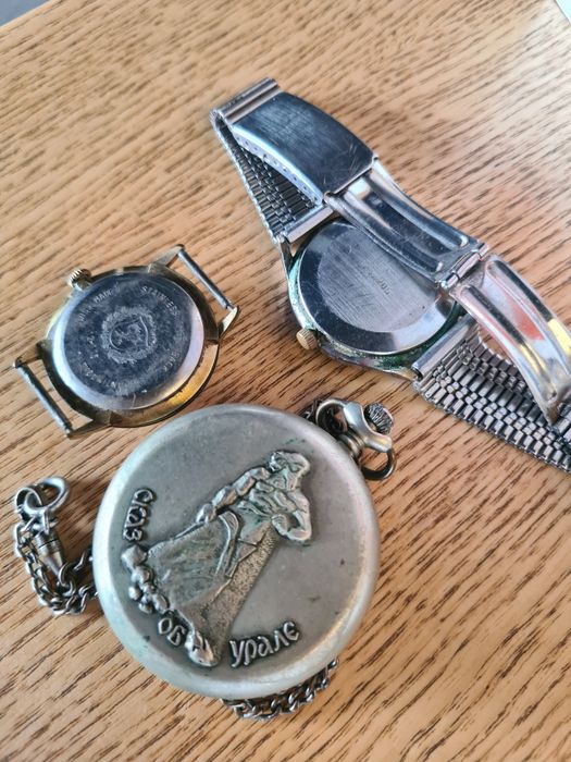Ceasuri mana Slava,Cornavin si Ceas buzunar,Molnija URSS 17 jewels,  mecanice - bratari 17 mm