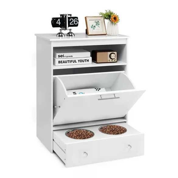 Станция за хранене за домашни любимци / Шкаф за храна за куче