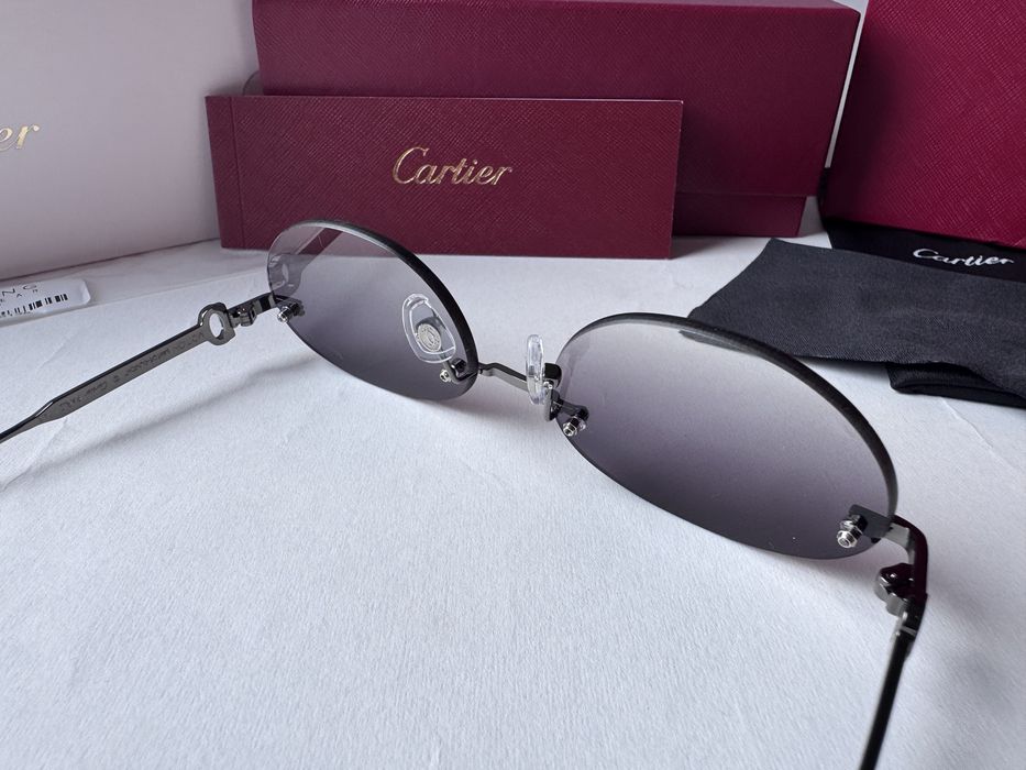 Ochelari de soare Cartier Oval-Rimless CT0579S 145, Noi