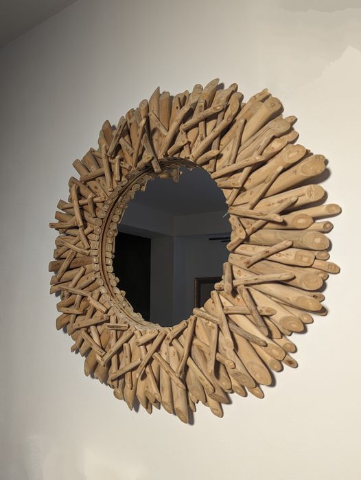 Oglinda lemn japandi 80cm