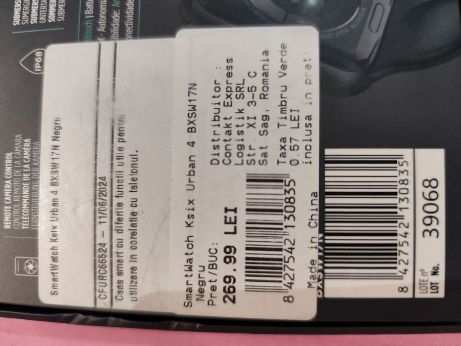 SmartWatch Ksix Urban 4 Negru ceas inteligent