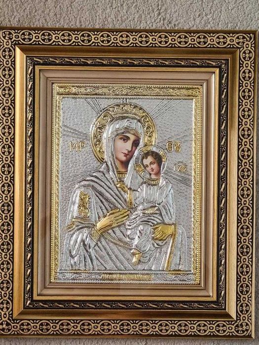 Icoana Argintata - Maica Domnului - Hristos Pantocrator etc Relief 3 D