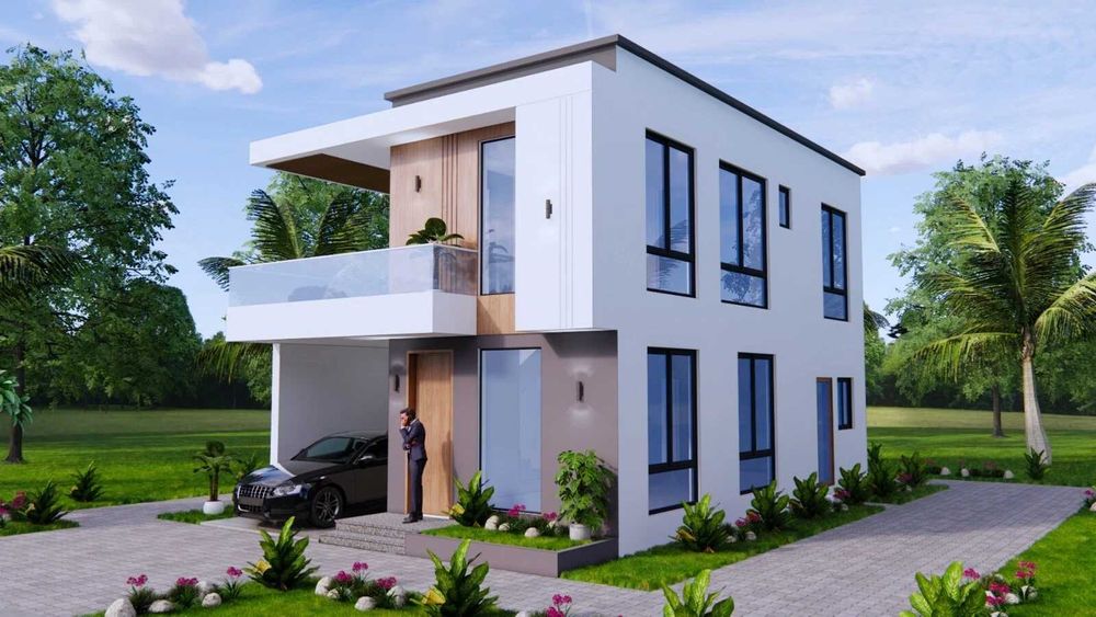 НА ИЗПЛАЩАНЕ - Двуетажна сглобяема къща с 4 спални, 147 кв. м