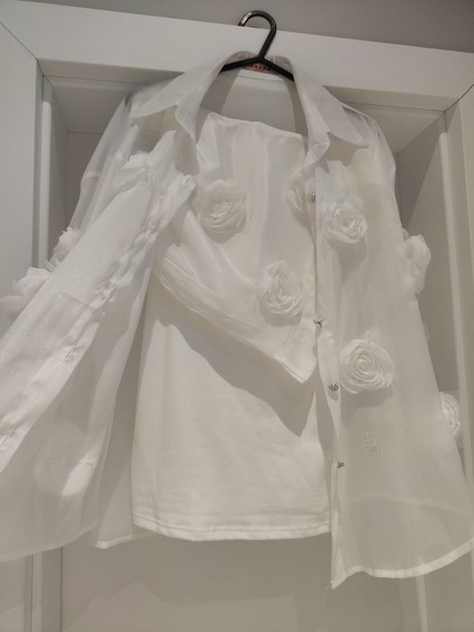 Бял комплект за кръщене или сватба - р-р S-M