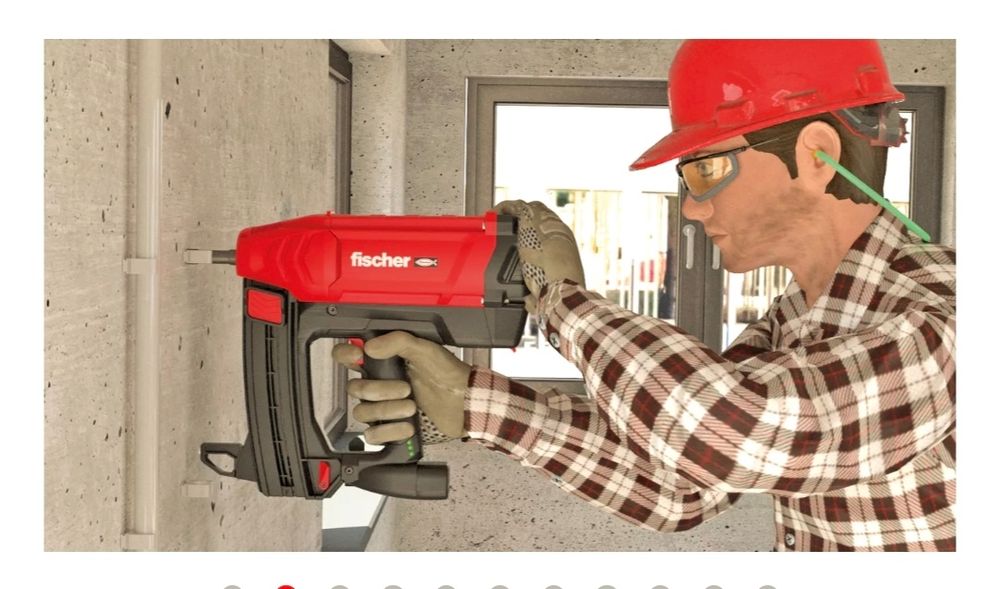 Fischer такер за директен монтаж за сухо строителство бетон метал