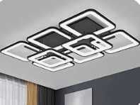 Абажур Луксозна LED 120W плафониера лампа плафон димируема квадрати