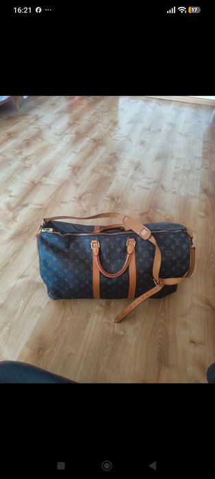 Geanta Louis Vuitton Keepall Banduliere 55 Monogram canvas a