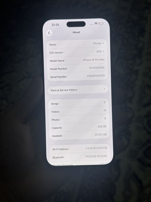 Iphone 16 pro max 256gb