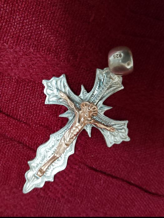 Крестик серебро 925