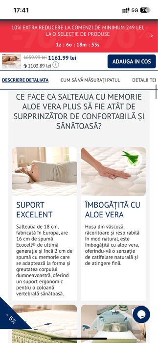 Vând vand saltea