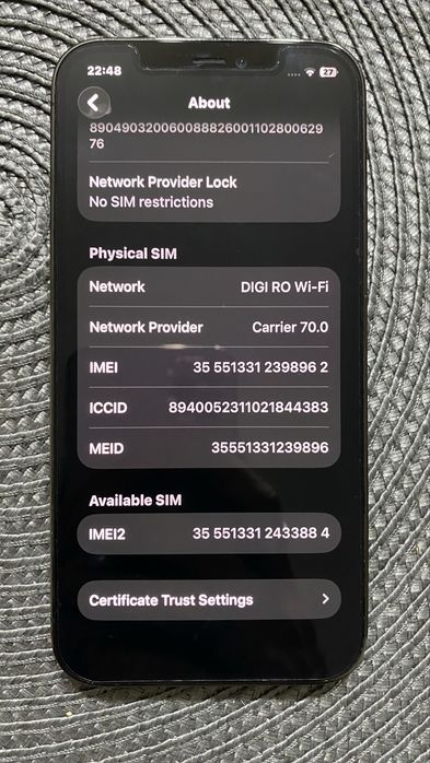 Vând iPhone 12 pro 256GB