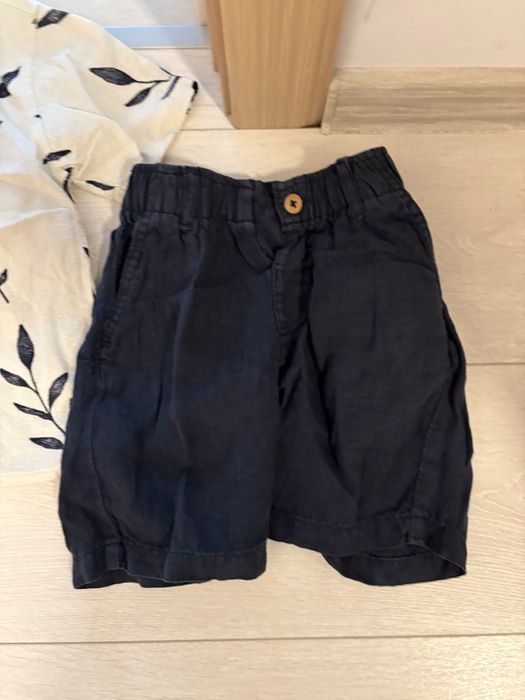 Set Zara din in: camasa / pantaloni lungi / scurti 4 ani
