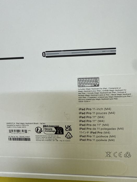 Apple Magic Keyboard pentru iPad Pro 11 (M4) Black si White Sigilat