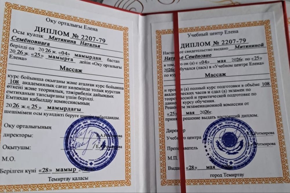 Профессиональный массаж в Темиртау