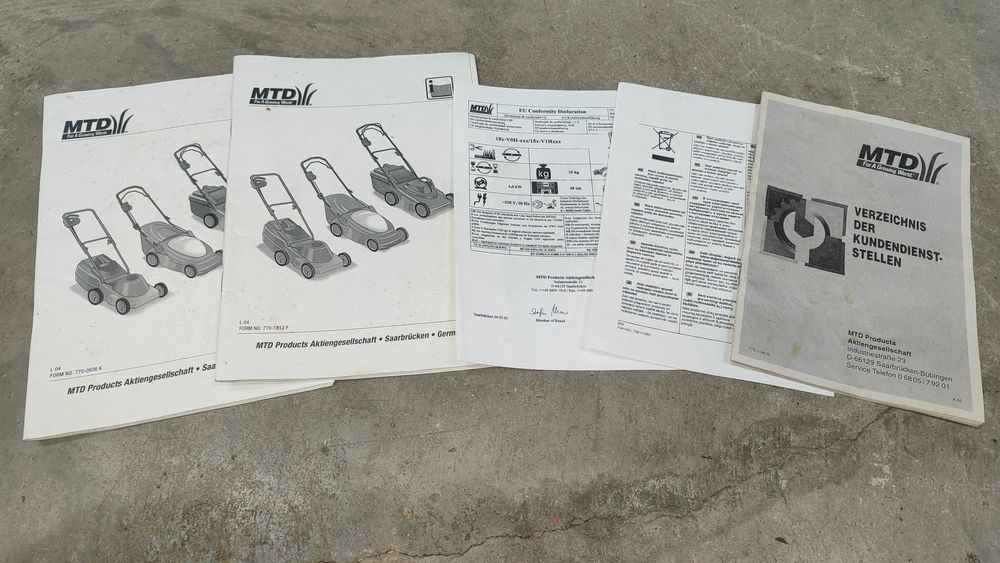 Електрическа косачка MTD произведена в Германия.