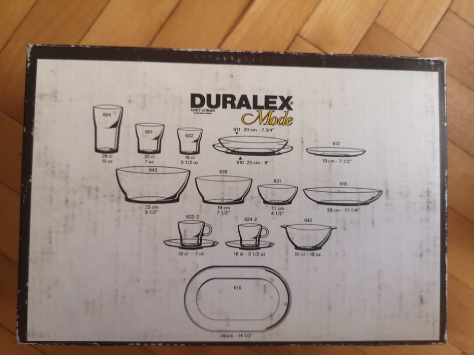 Чаши Duralex стъкло от Saint Gobain, Франция