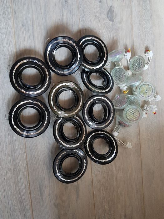 Set 10 spoturi incastrabile si becuri led