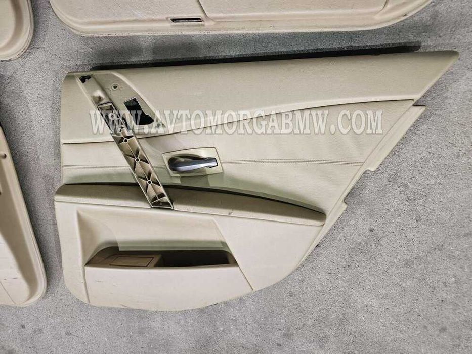 БМВ Е60 5 серия Бежов кожен салон БМВ BMW E60