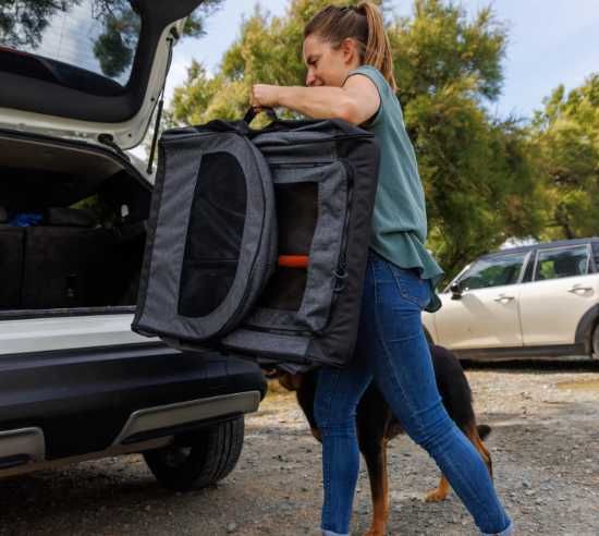 Сгъваема транспортна клетка за куче или котка