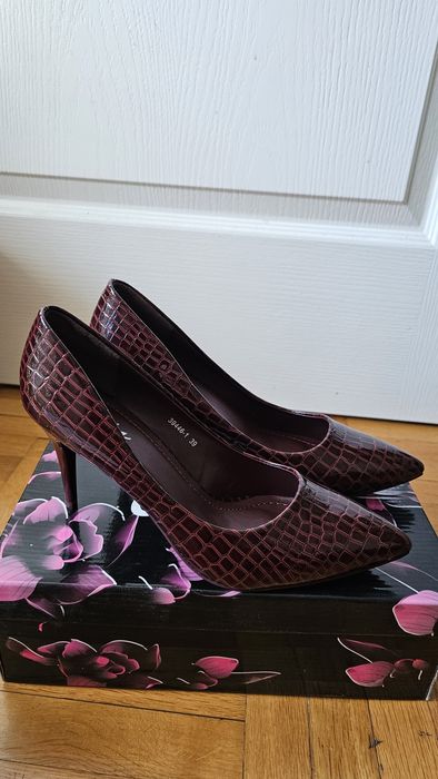 39446-1 Maroon Дамски обувки на токчета