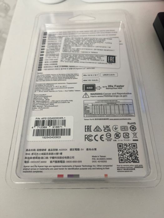Продам новый SSD 512gb