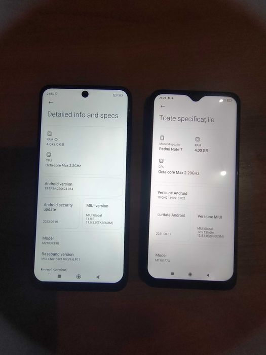 Redmi Note 10 și Note 7