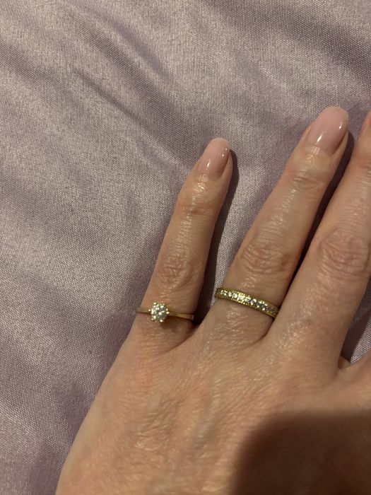 Inel aur 14 k cu zirconiu