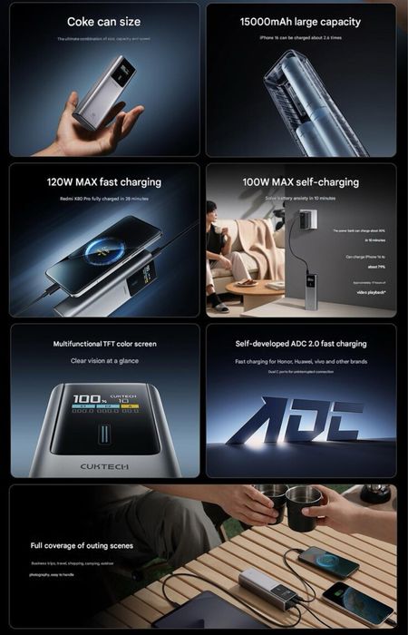 CUKTECH 10 Power Bank Plus zaryadka