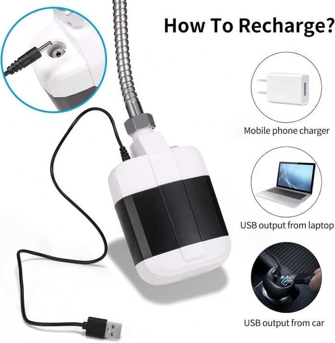 Преносим портативен душ с USB зареждане за къмпинг пътувания и градина