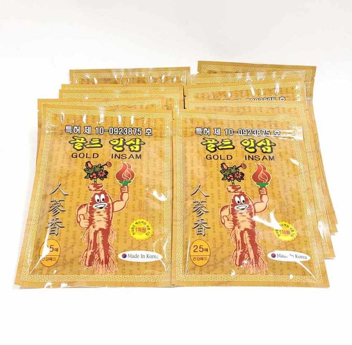 Корейский женьшень пластер Gold Insam для крепкого иммунитета.