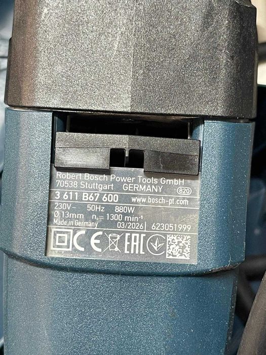 Rotopercutanta cu percuție Bosch Professional GBH 2-28 F (880W, diametru maxim de găurire în beton: 28 mm, set de 6 burghie, SDS-plus, în L-BOXX)