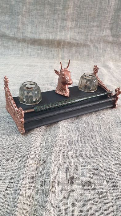 Старинен австрийски кантар L.Gruner.,Ант. мастилница,Поср.комплект WMF