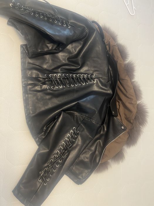 Haine de blana de vulpe naturala