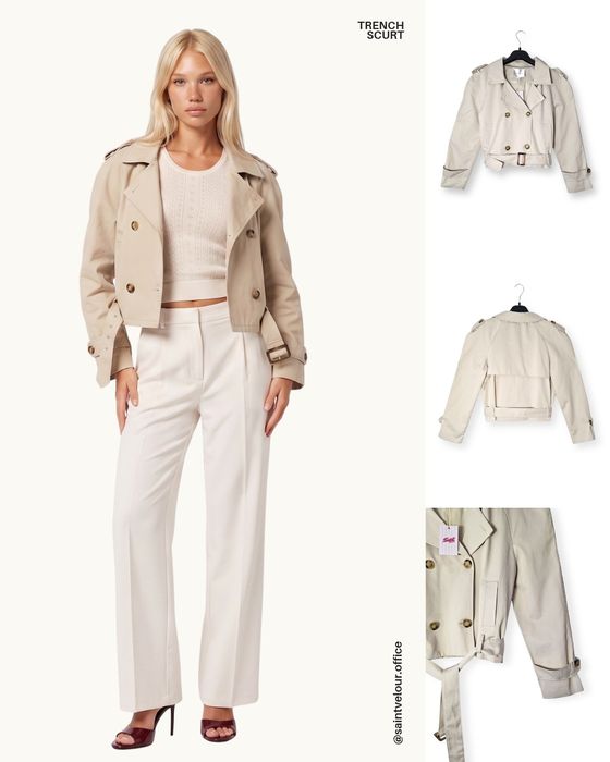 Trench scurt Saint Velour