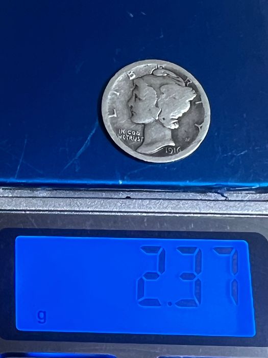 Mercury dime 1916г серебро